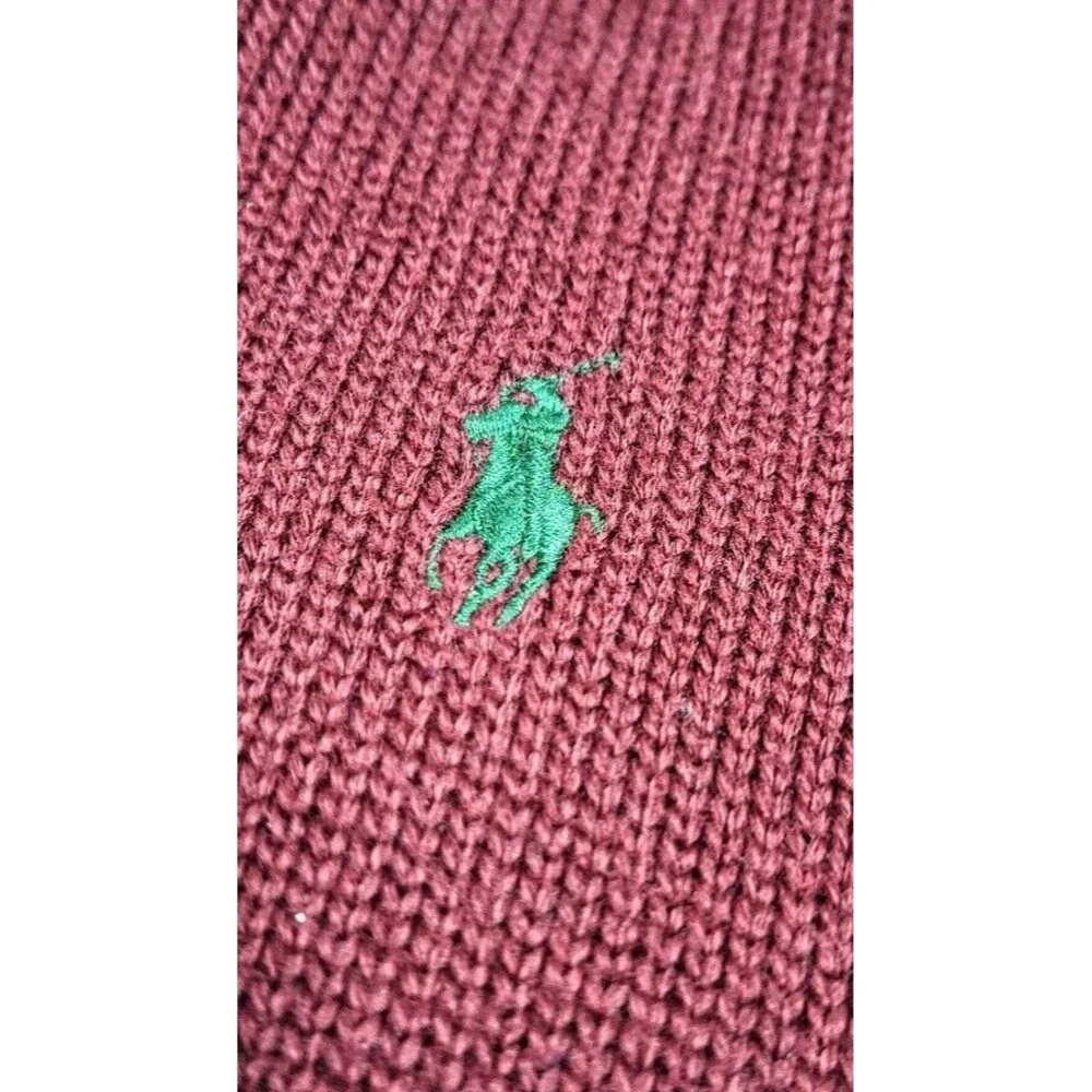RALPH LAUREN POLO MENS 2XLT HEAVY 100% KNIT COTTON TURTLE NECK ¼ ZIP SWEATER